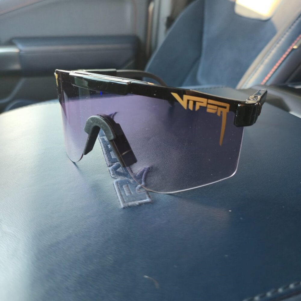 Pit Viper The Exec Fade Single Wide Black Purple Sunglasses New